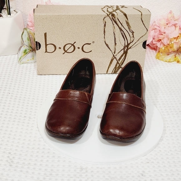 BOC Born Concept Shoes Howell Slip On Chunky Loafer Brown Leather Sz 9.5 - Picture 1 of 11
